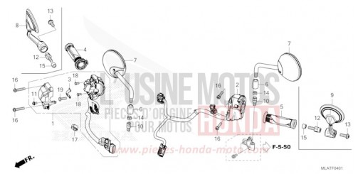 CONTACTEUR DE POIGNEE/MIROIR (CMX1100D/D2/D3) CMX1100DT de 2026